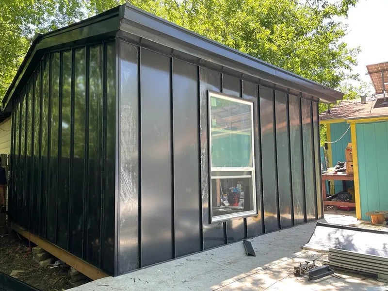 Black standing seam metal wall panels for Metal Roof Installation in Rossmoor