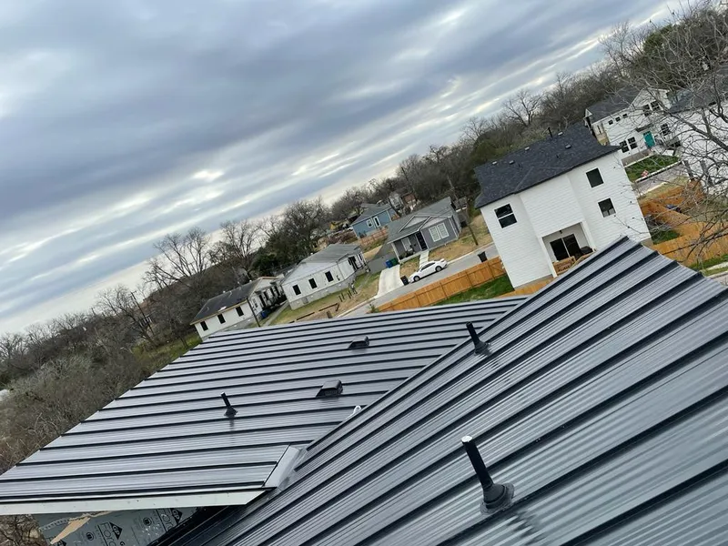 Standing seam metal roof panels with vents for Skylight Repair in Rossmoor
